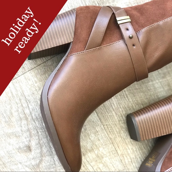 New Color! Delicious Earth Dressy Heeled Tan BOOT - Picture 2 of 8